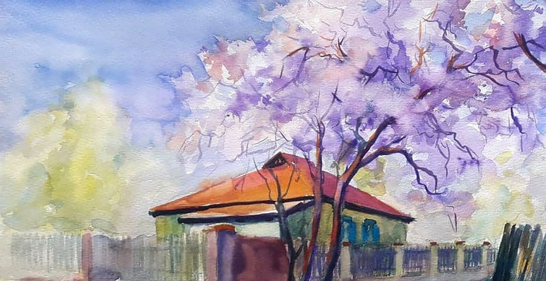 Watercolor painting Spring motif Serdyuk Boris Petrovich - 2