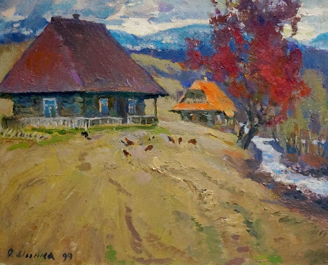 Oil painting Signs of autumn Mynka Alexander Fedorovich - 2