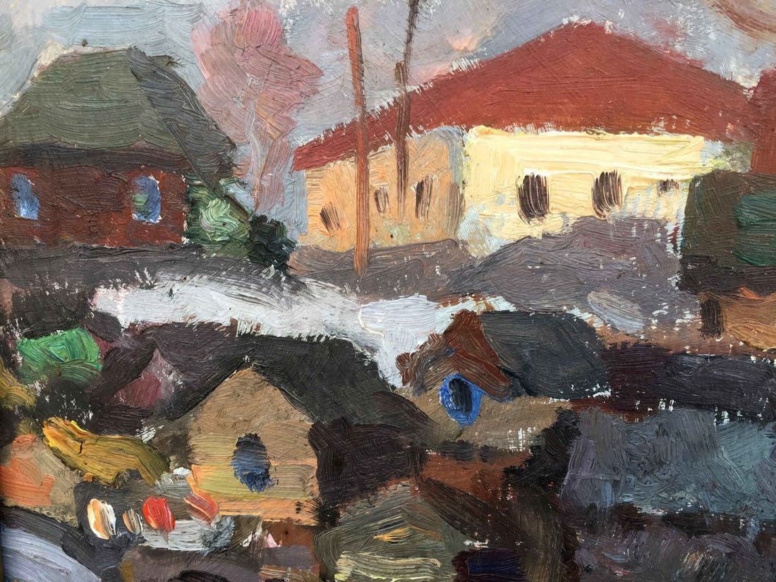 April in the village oil painting Pavel Leontievich Porotnikov - 7