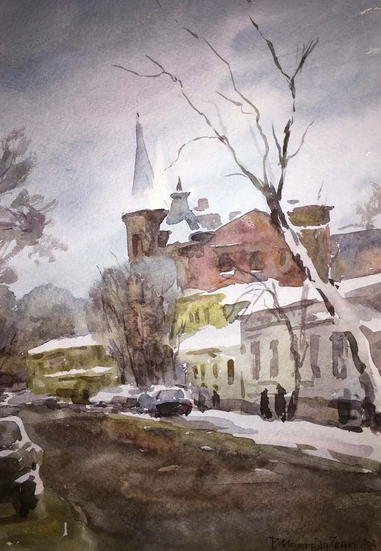 Yaroslavov shaft watercolor painting Viktor Mikhailichenko - 2