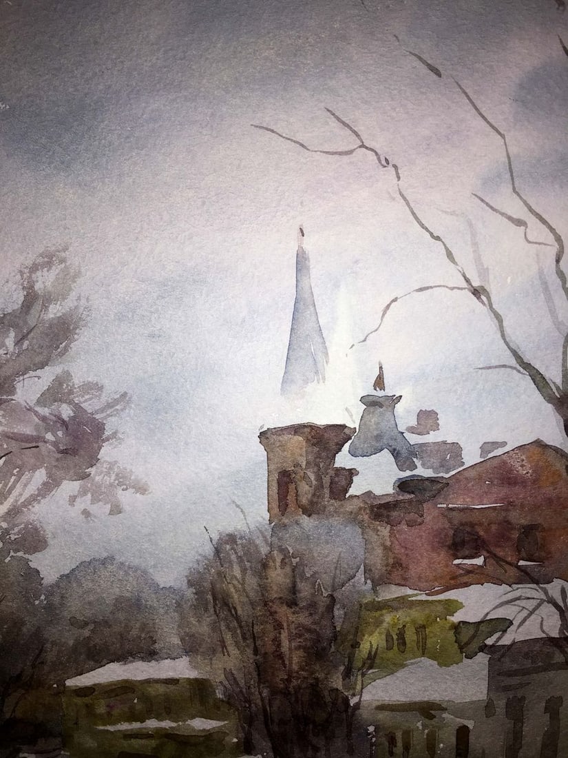 Yaroslavov shaft watercolor painting Viktor Mikhailichenko - 7