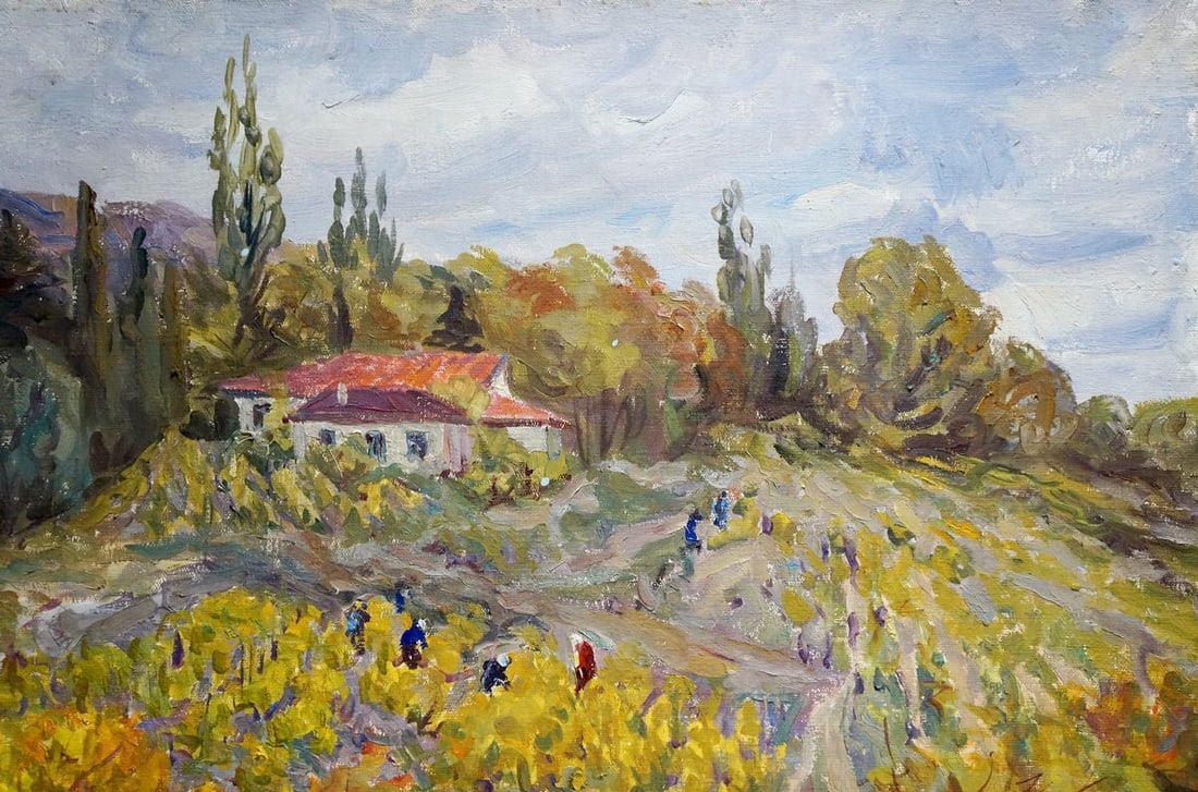 Oil painting Vegetable gardens Basov Yakov Alexandrovich - 4
