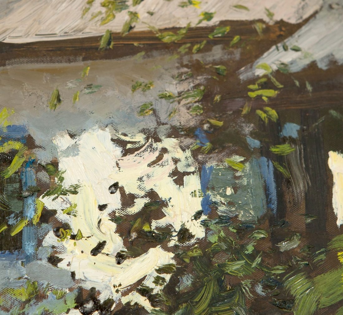 Oil Painting Lonely House Ivan Tsyupka / Rural Landscape - 7