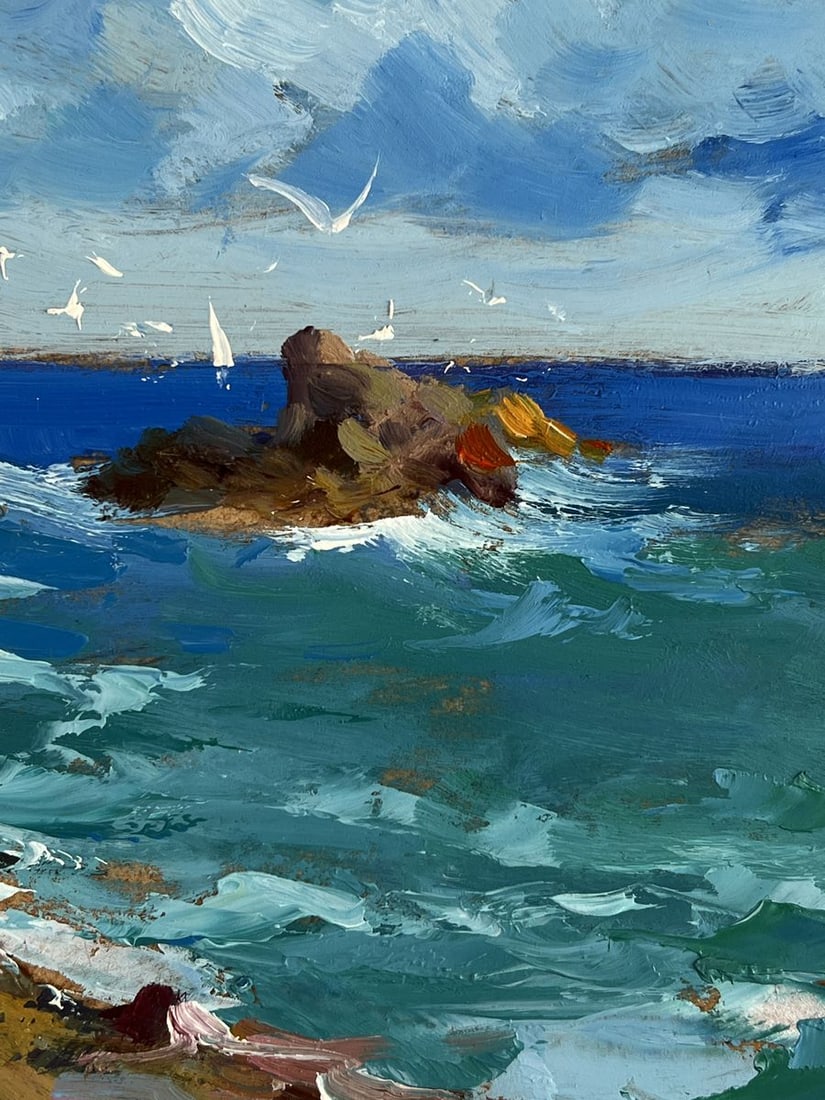 Oil painting Rocks on the sea shore Yuriy Suprunchuk - 10