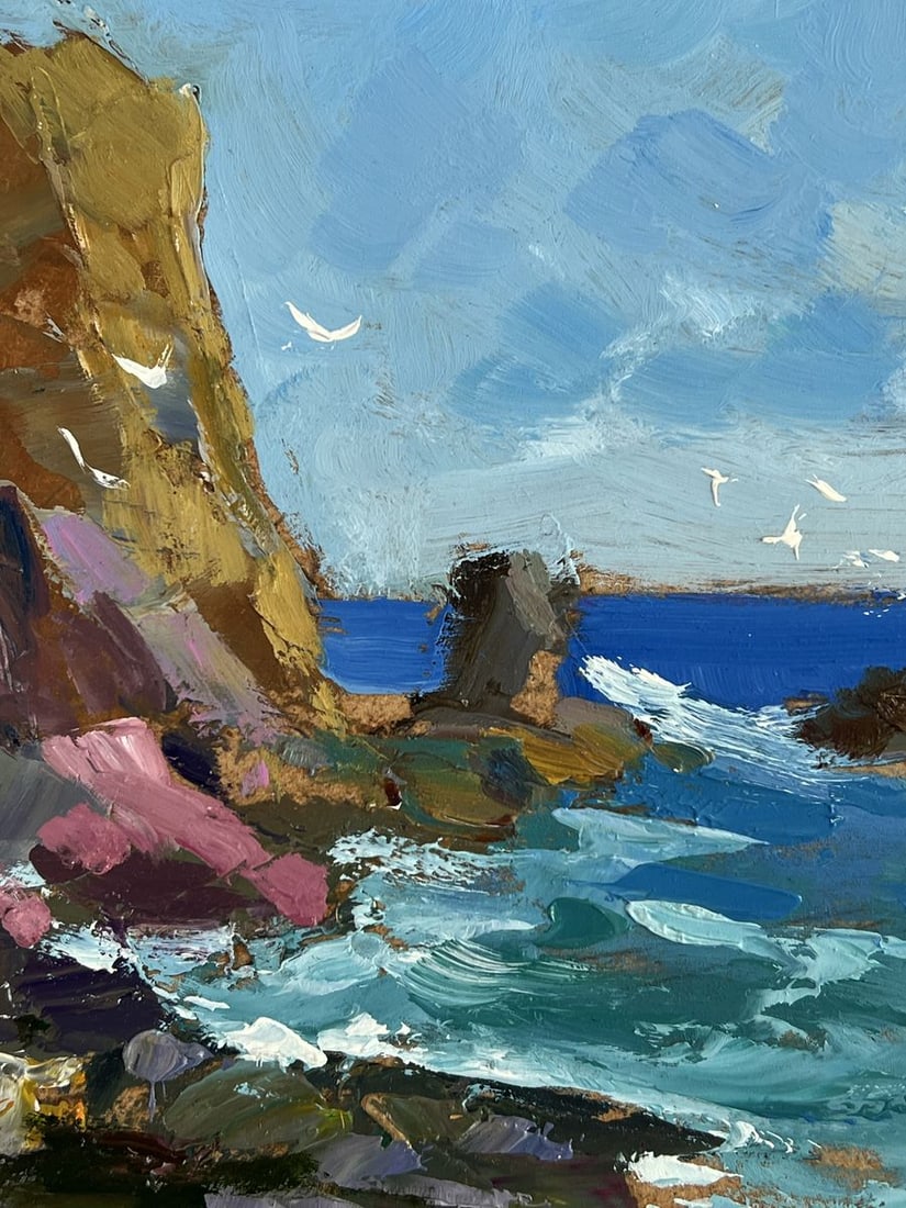 Oil painting Rocks on the sea shore Yuriy Suprunchuk - 4