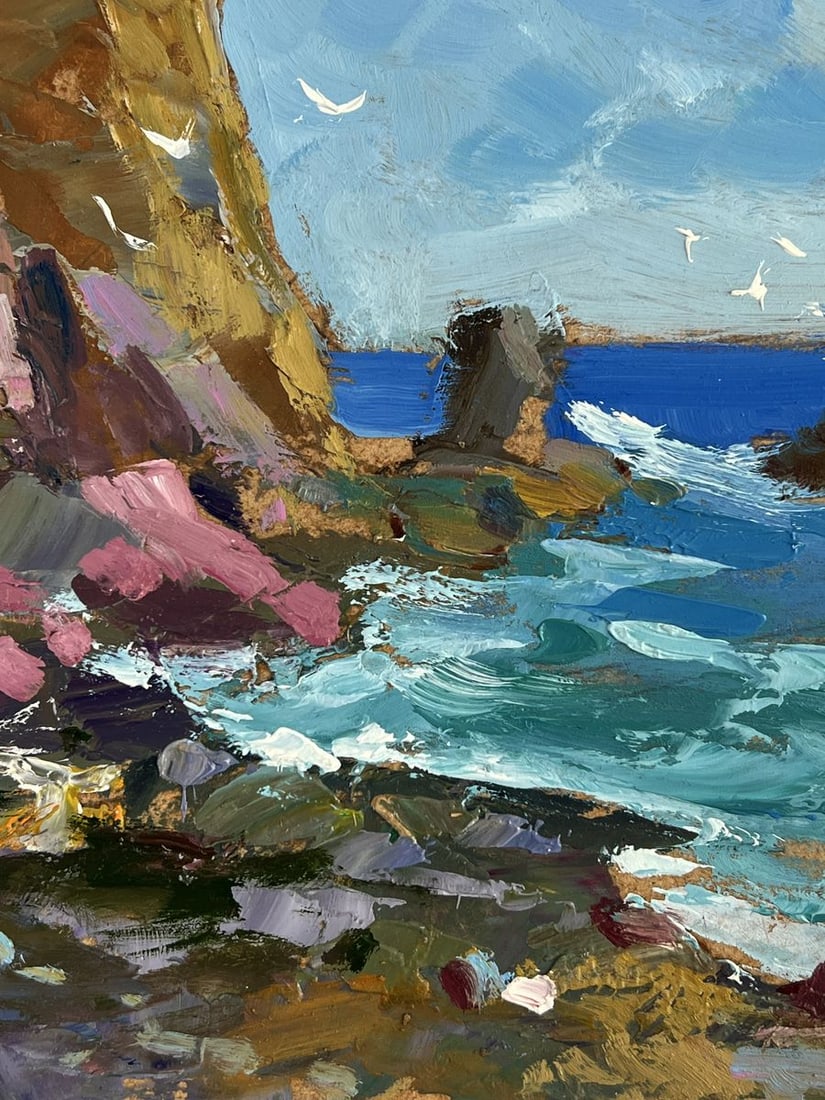 Oil painting Rocks on the sea shore Yuriy Suprunchuk - 5