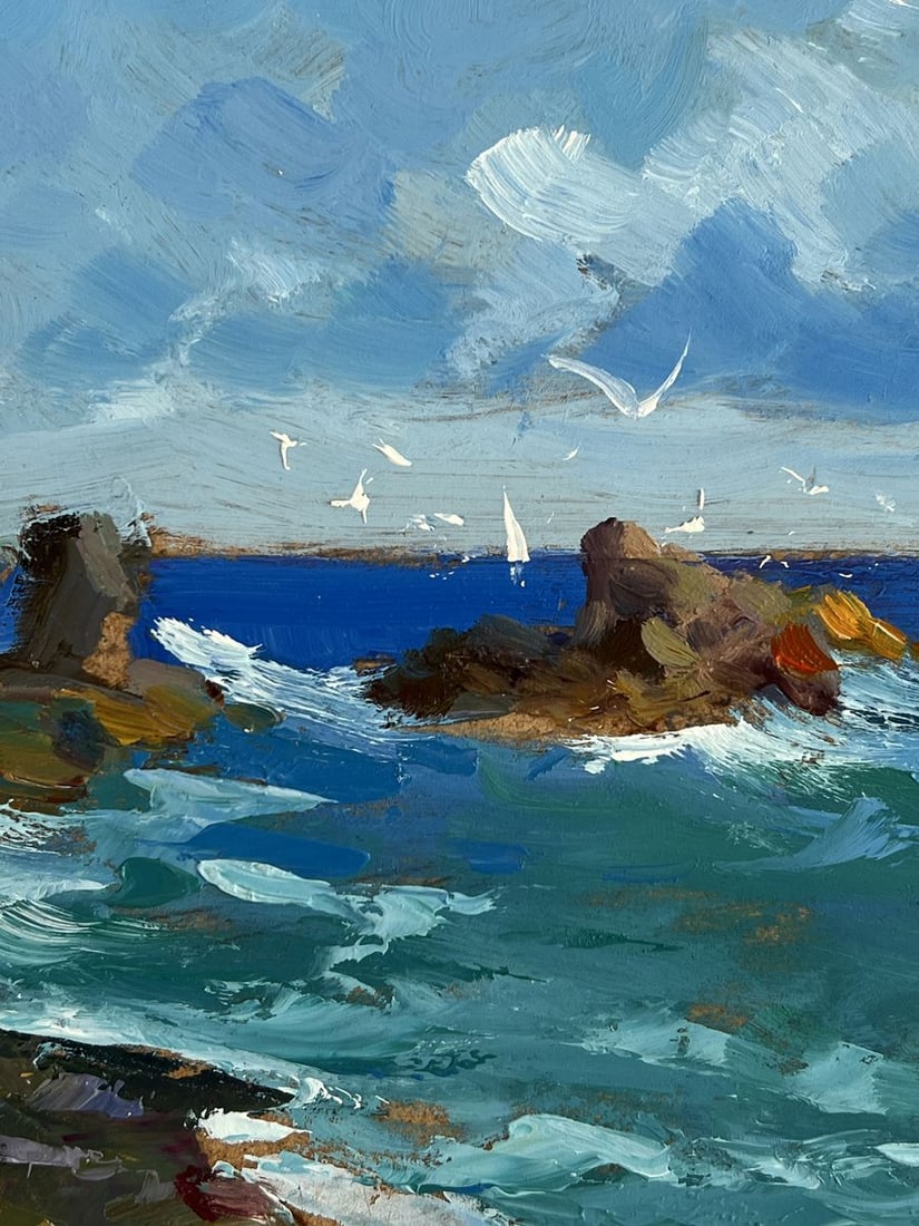 Oil painting Rocks on the sea shore Yuriy Suprunchuk - 6