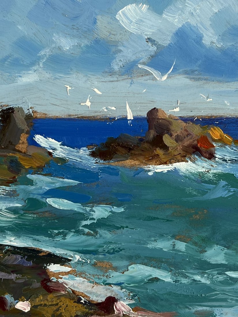 Oil painting Rocks on the sea shore Yuriy Suprunchuk - 8