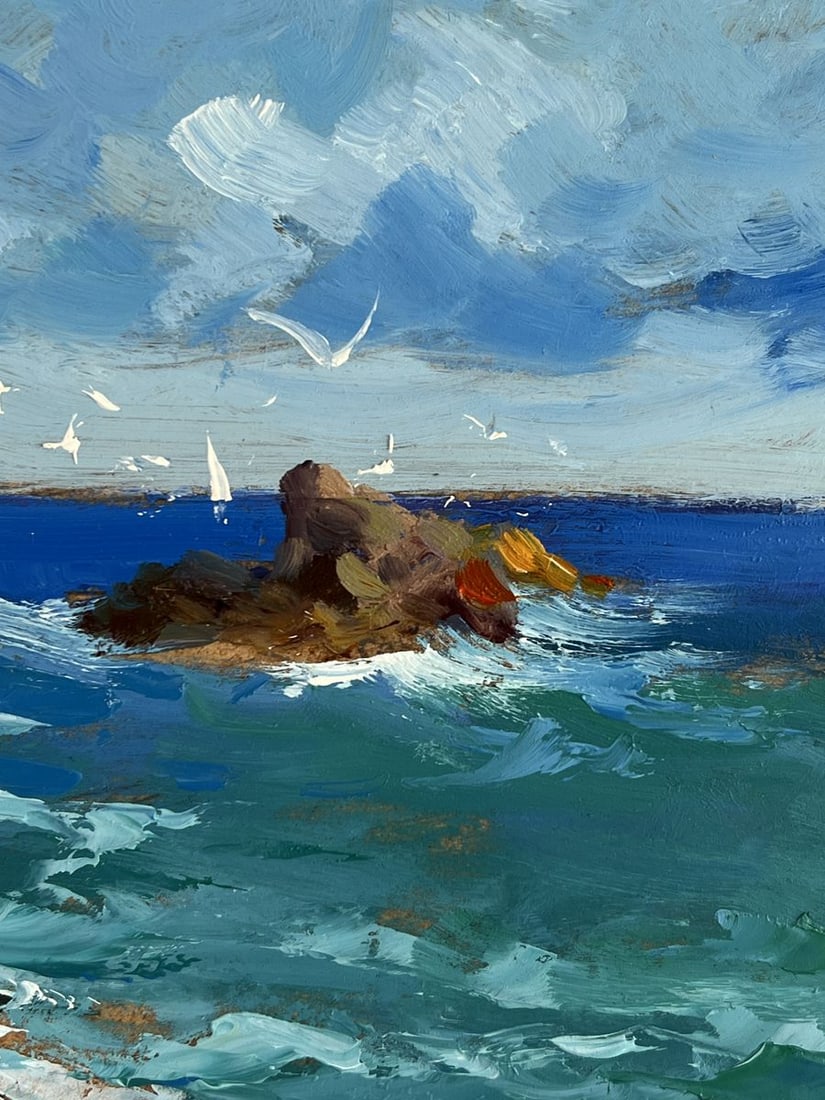 Oil painting Rocks on the sea shore Yuriy Suprunchuk - 9