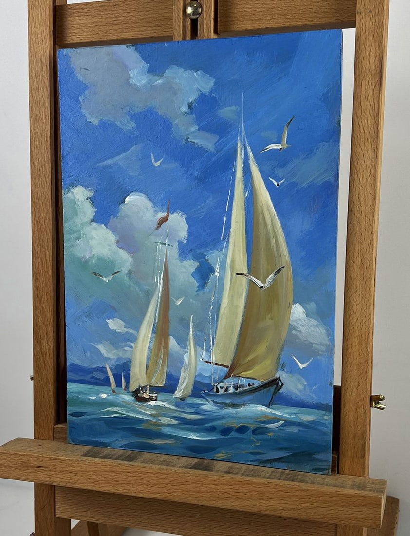 Oil painting Ships in the Endless Sea Yuriy Suprunchuk - 2