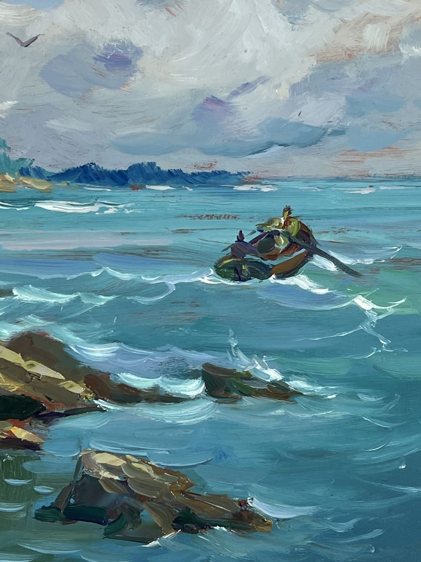 Oil painting The Boat Floats into The Sea Yuriy Suprunchuk - 10