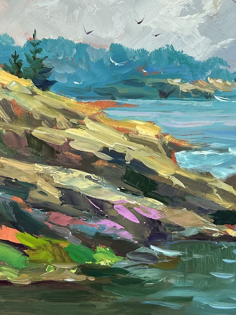 Oil painting The Boat Floats into The Sea Yuriy Suprunchuk - 5
