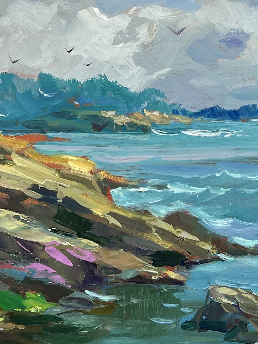 Oil painting The Boat Floats into The Sea Yuriy Suprunchuk - 6