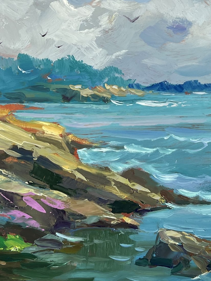Oil painting The Boat Floats into The Sea Yuriy Suprunchuk - 7