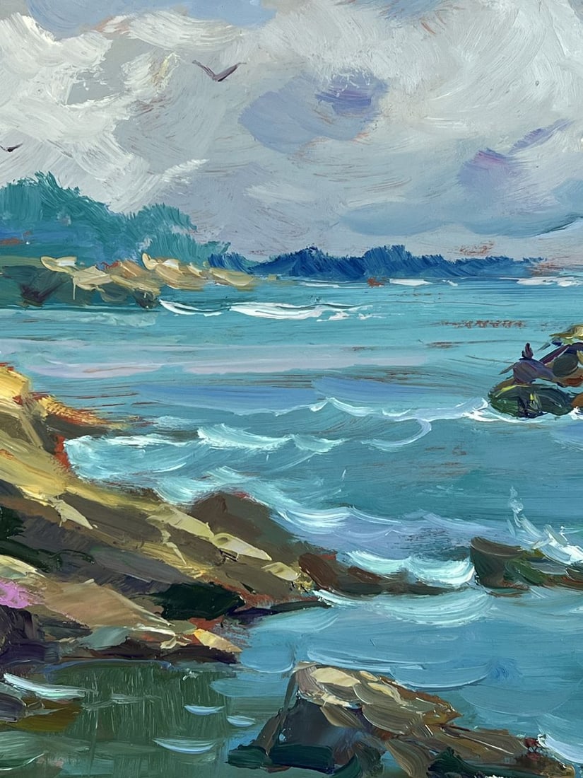 Oil painting The Boat Floats into The Sea Yuriy Suprunchuk - 9