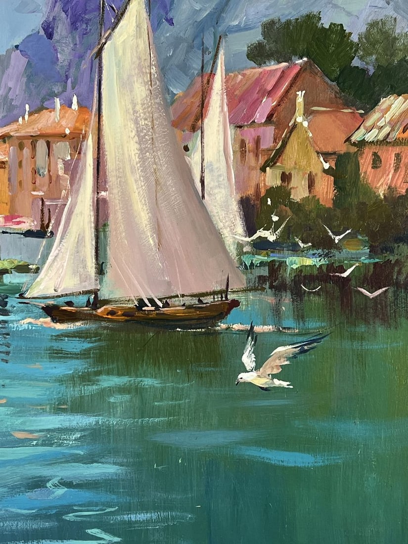 Oil painting Pier in Front of the City Yuriy Suprunchuk - 10