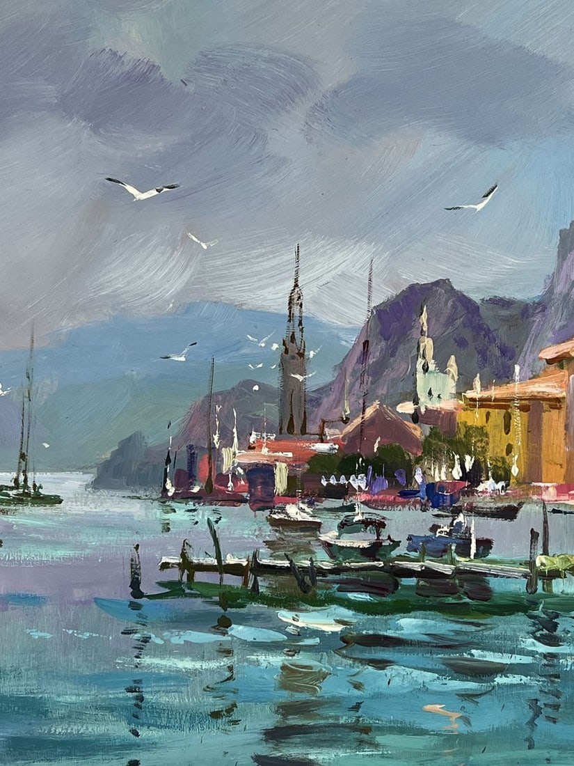 Oil painting Pier in Front of the City Yuriy Suprunchuk - 4
