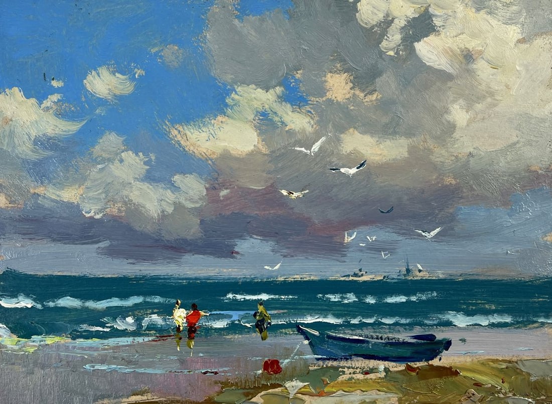 Oil painting Boat on the Seashore Yuriy Suprunchuk - 3