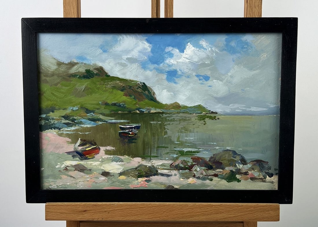 Oil painting Boats on the Shore of the Endless Sea Yuriy Suprunchuk (1 of 11)