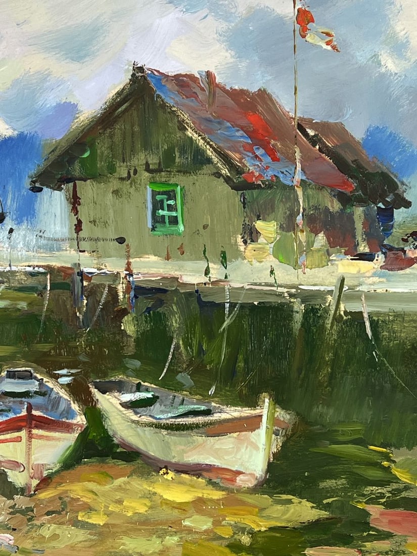 Oil painting House at the Sea Pier Yuriy Suprunchuk - 10