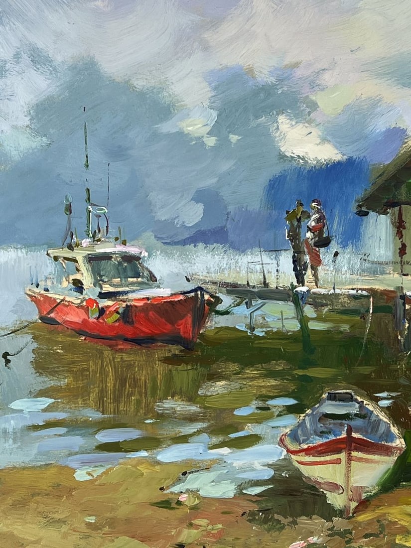 Oil painting House at the Sea Pier Yuriy Suprunchuk - 4