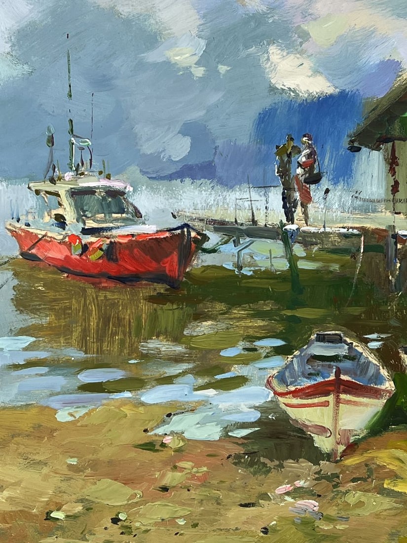 Oil painting House at the Sea Pier Yuriy Suprunchuk - 5