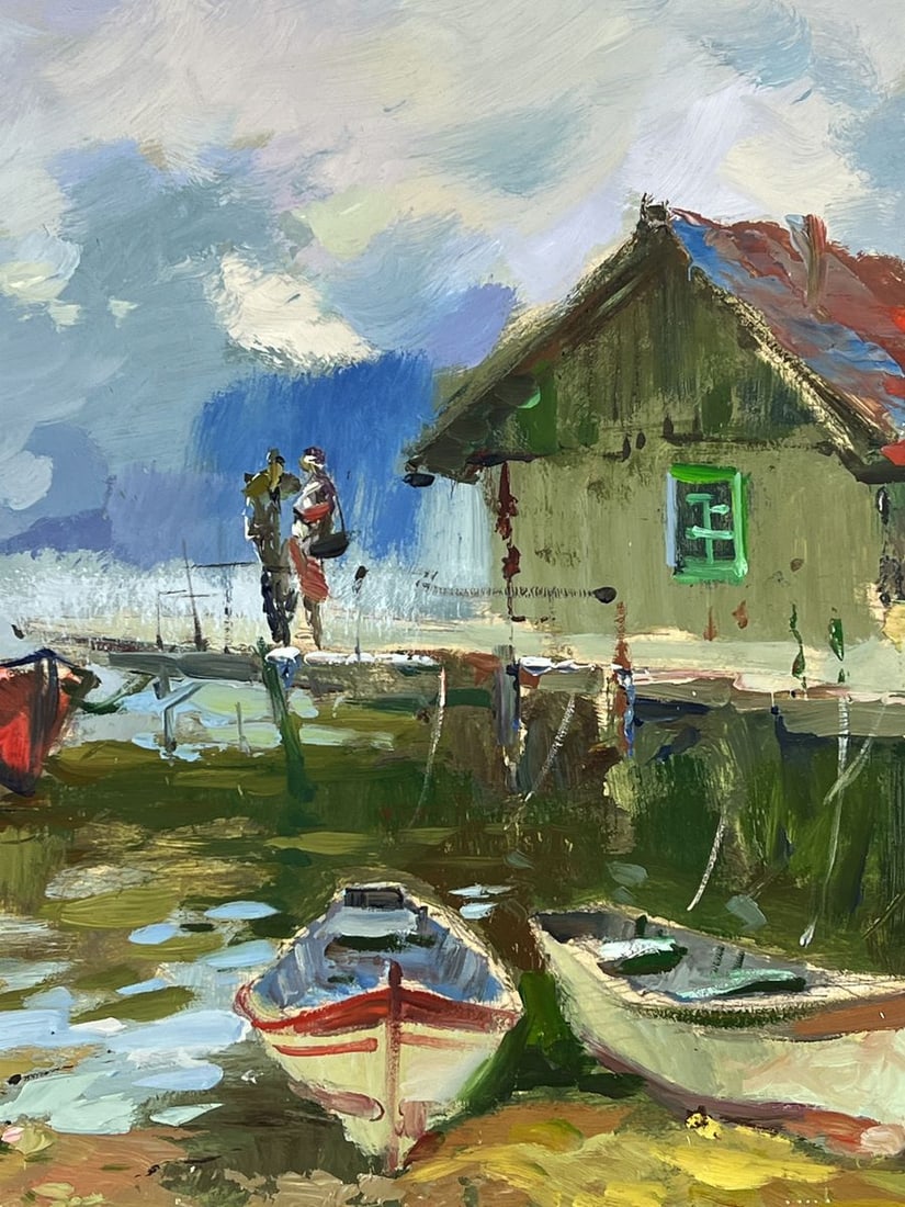 Oil painting House at the Sea Pier Yuriy Suprunchuk - 7