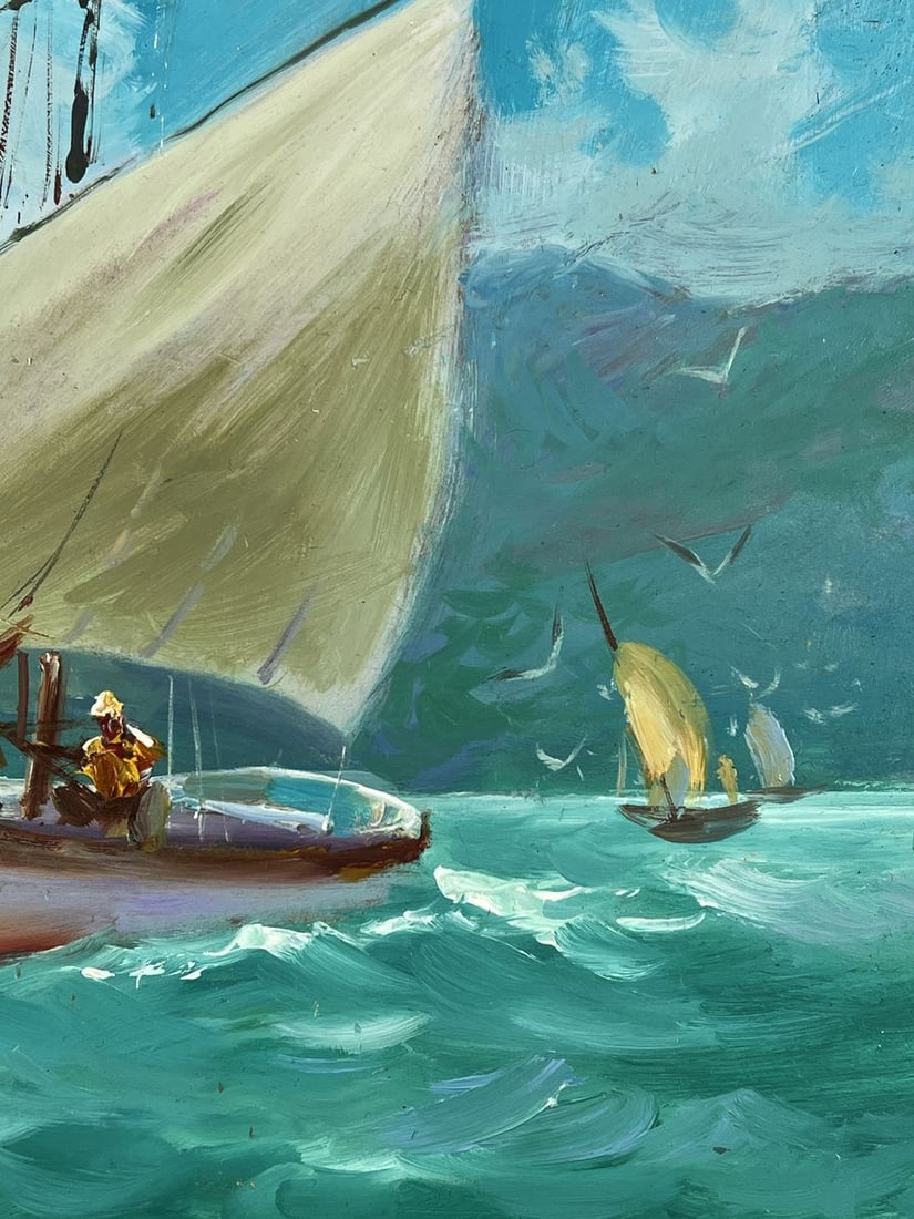 Oil painting Wind Sails at Sea Yuriy Suprunchuk - 10