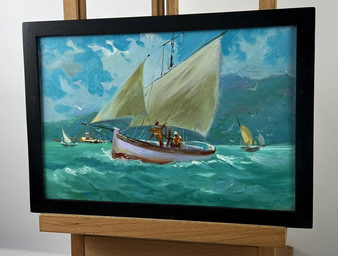 Oil painting Wind Sails at Sea Yuriy Suprunchuk - 2