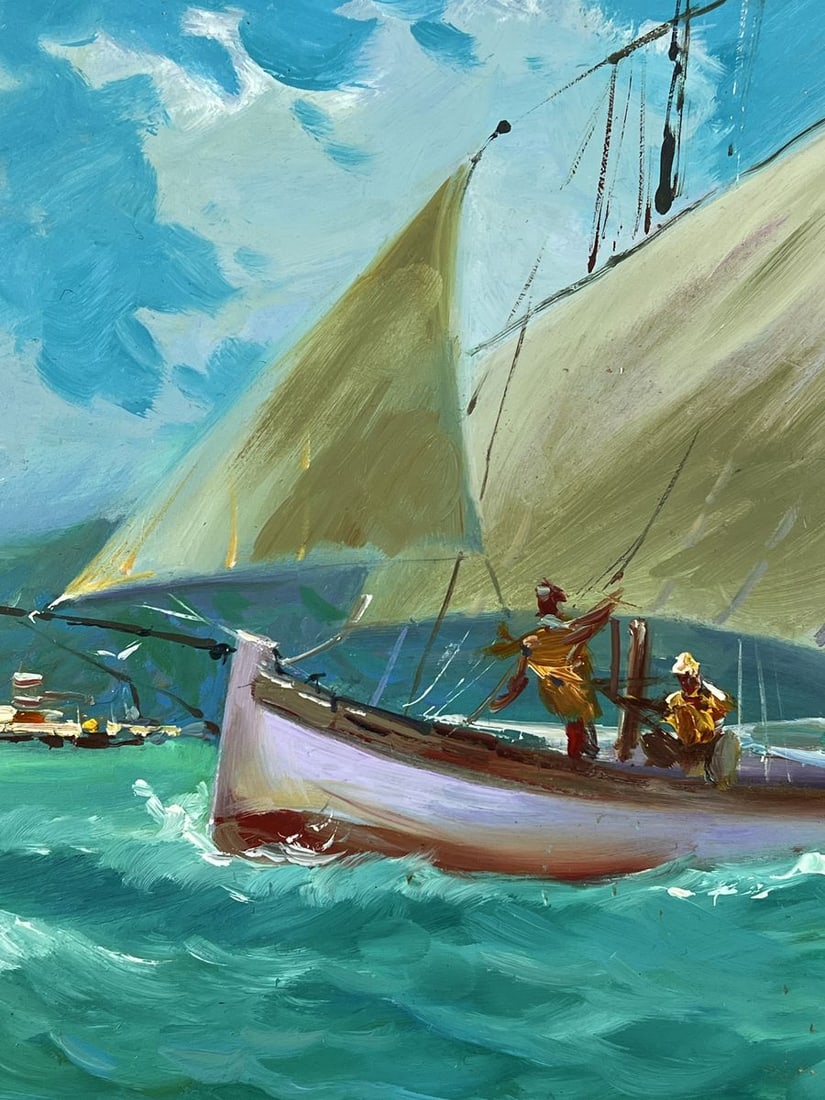 Oil painting Wind Sails at Sea Yuriy Suprunchuk - 4
