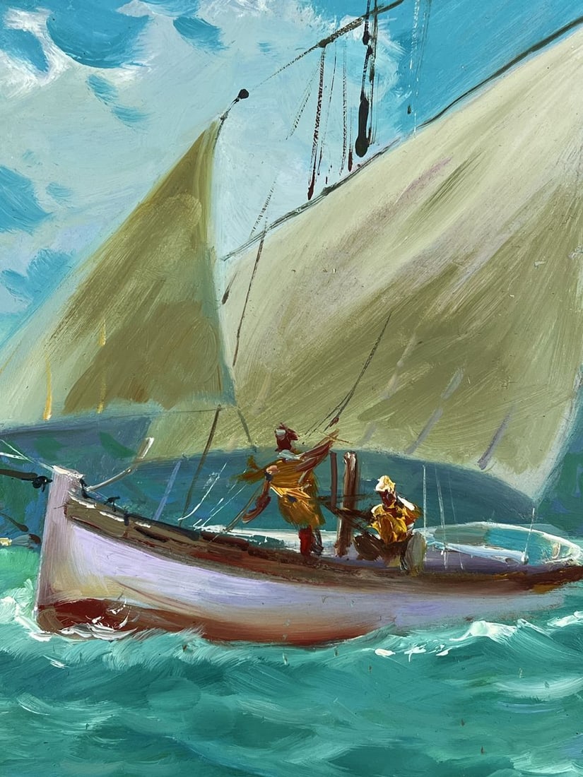 Oil painting Wind Sails at Sea Yuriy Suprunchuk - 6
