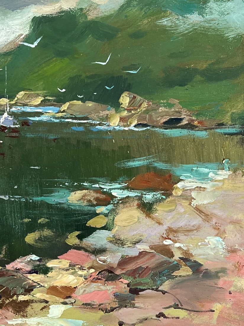 Oil painting Ships Sail Near The Shore Yuriy Suprunchuk - 10
