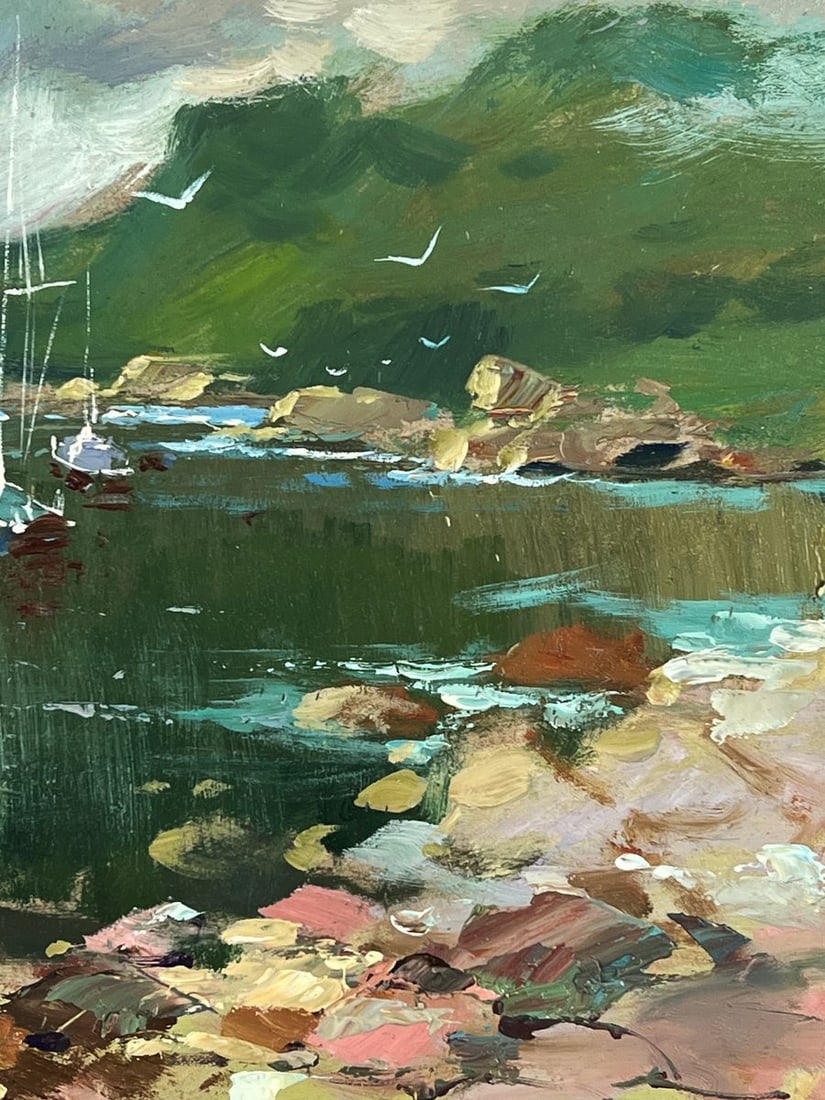 Oil painting Ships Sail Near The Shore Yuriy Suprunchuk - 9