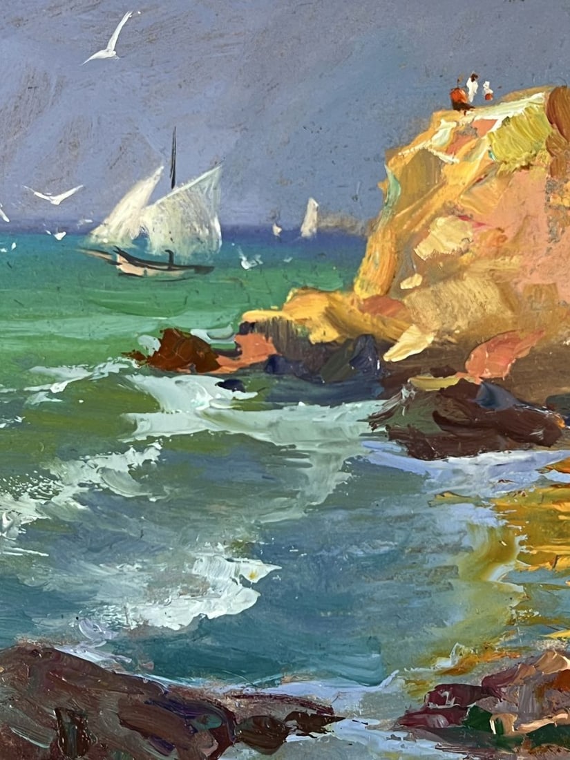 Oil painting Boat Near the Seashore Yuriy Suprunchuk - 4