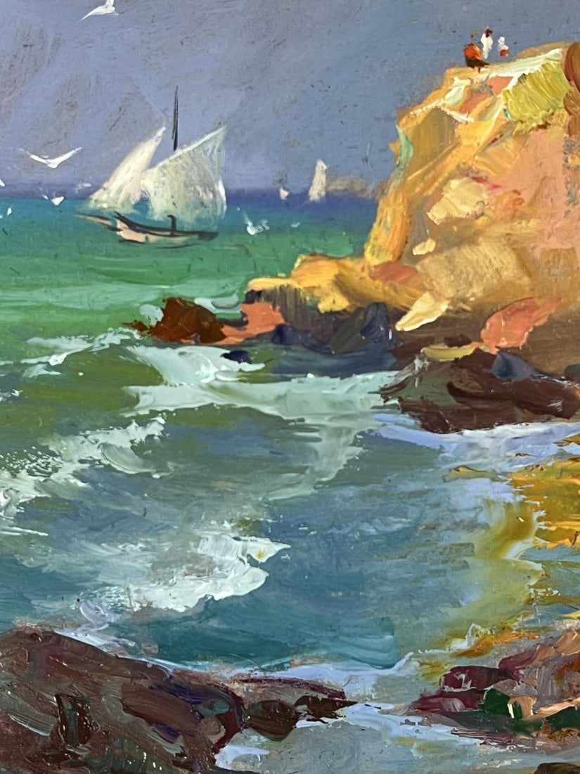 Oil painting Boat Near the Seashore Yuriy Suprunchuk - 5