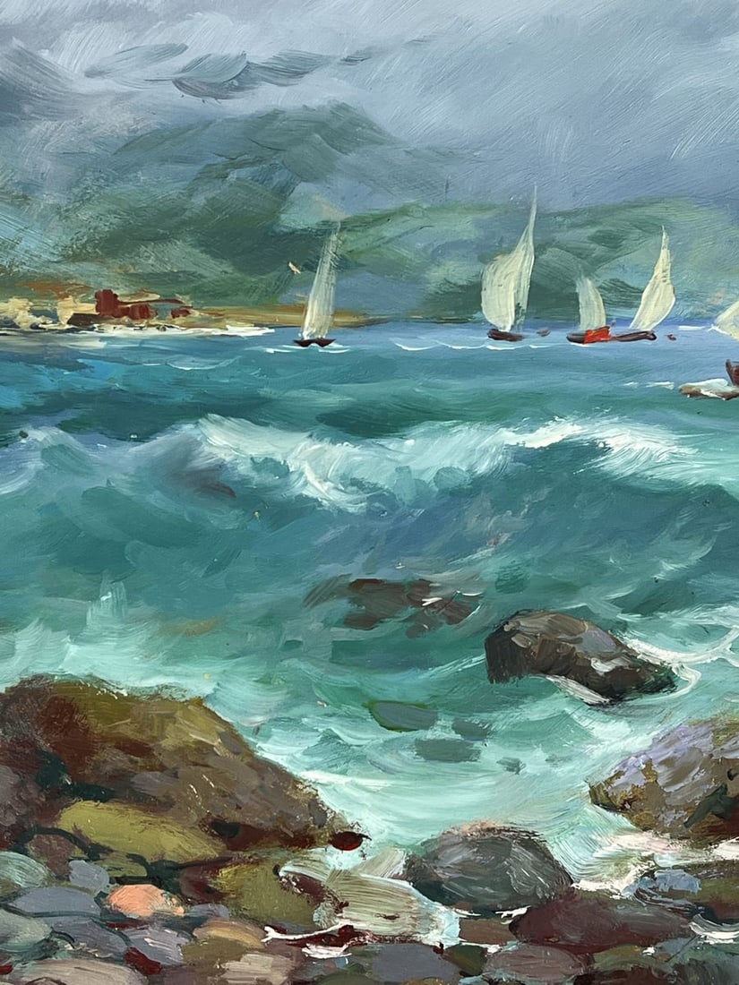 Oil painting The Beginning of a Storm at Sea Yuriy Suprunchuk - 5