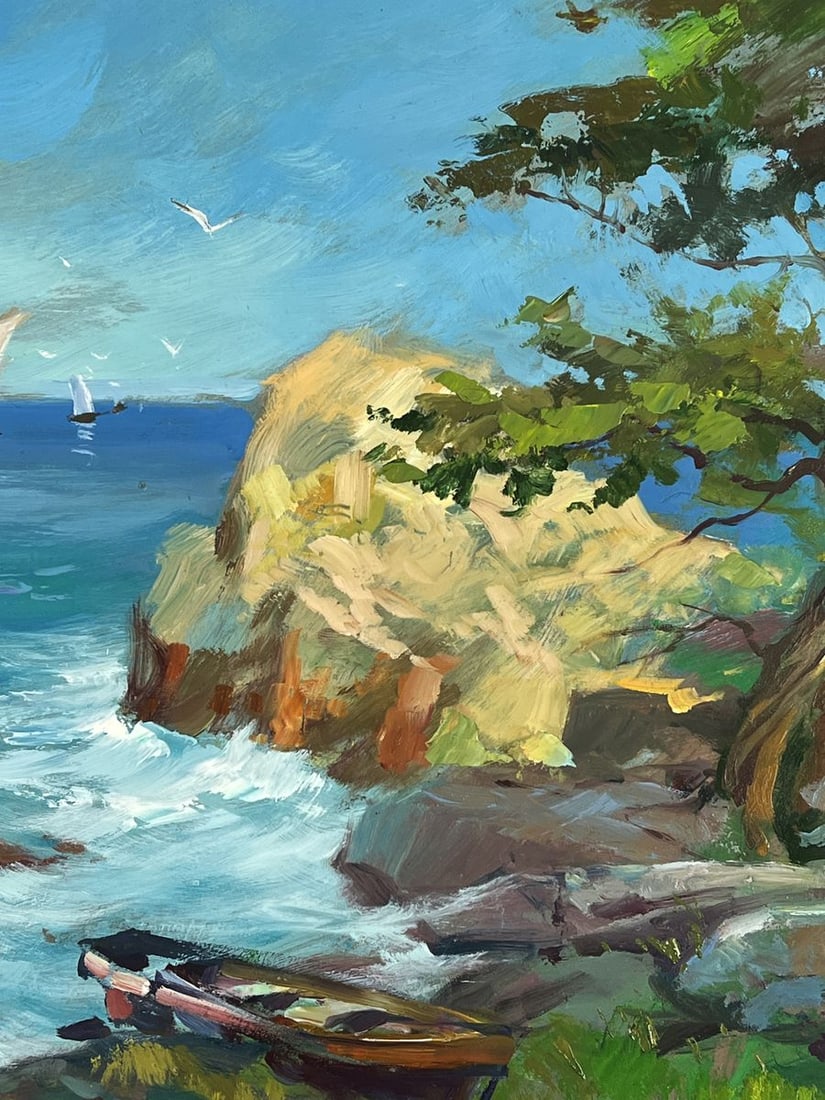 Oil painting Beautiful Sea with Ships Yuriy Suprunchuk - 8