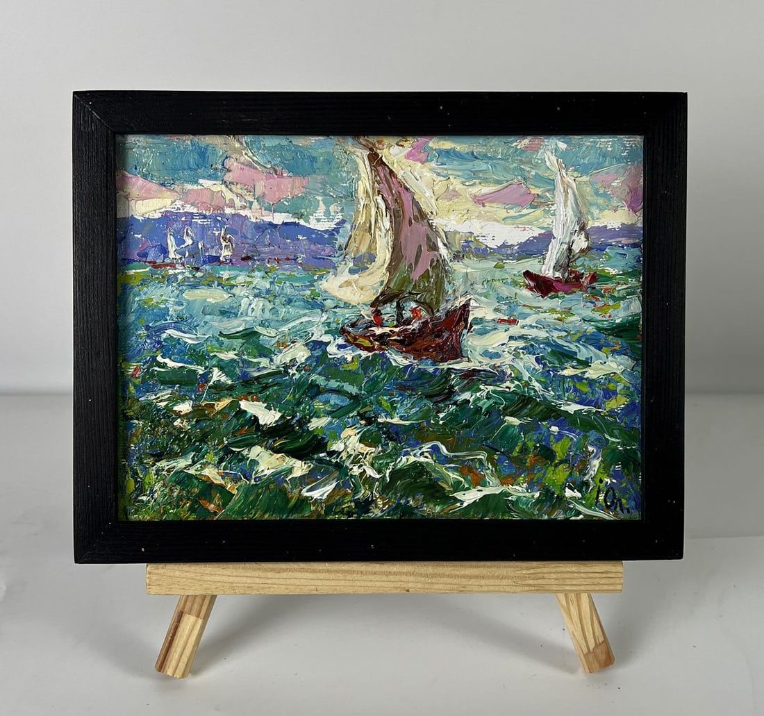 Oil painting Early morning at sea Oleksiy Ivanyuk: Title: Oil painting Early morning at sea Oleksiy Ivanyuk Description: No.AAA6416*** ABOUT THIS PAINTING **** TITLE: "Early morning at sea"* ARTISTS: Oleksiy Ivanyuk* SIZE: 15x20 cm/5.90x7.87 inches'* 