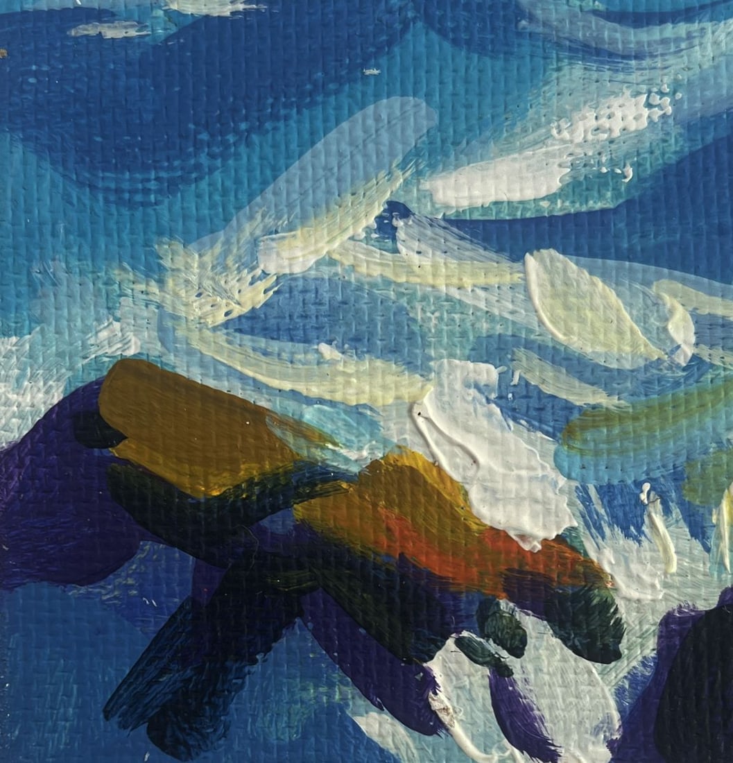 Acrylic painting Lighthouse on a rocky seashore Mykhailo Patskan - 7