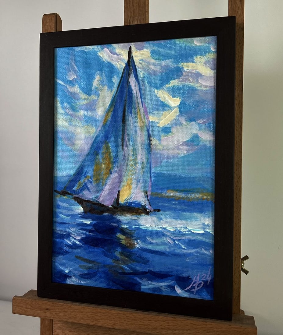 Acrylic painting Sailing Holidays Mykhailo Patskan - 2