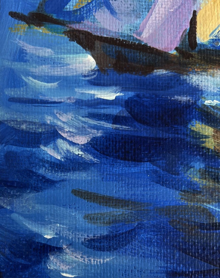 Acrylic painting Sailing Holidays Mykhailo Patskan - 7