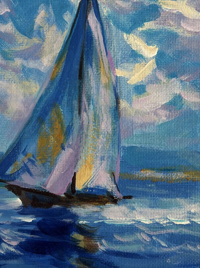 Acrylic painting Sailing Holidays Mykhailo Patskan - 8
