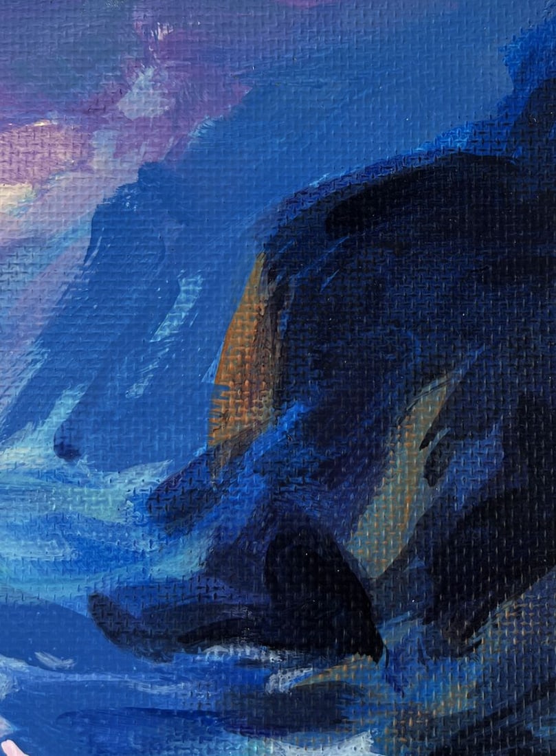 Acrylic painting Evening breeze on the sea Mykhailo Patskan - 4