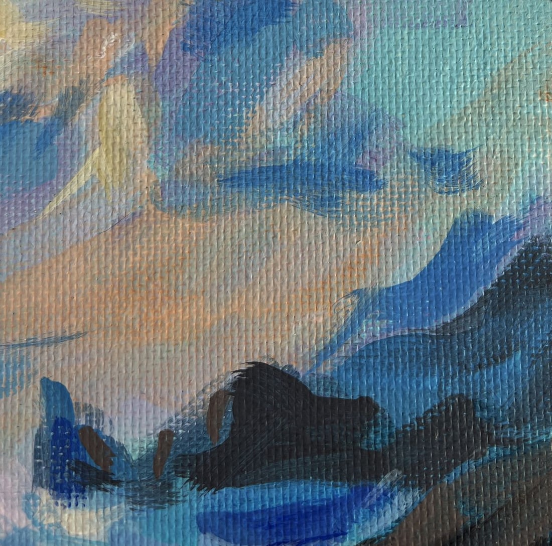 Acrylic painting Great water element Mykhailo Patskan - 4