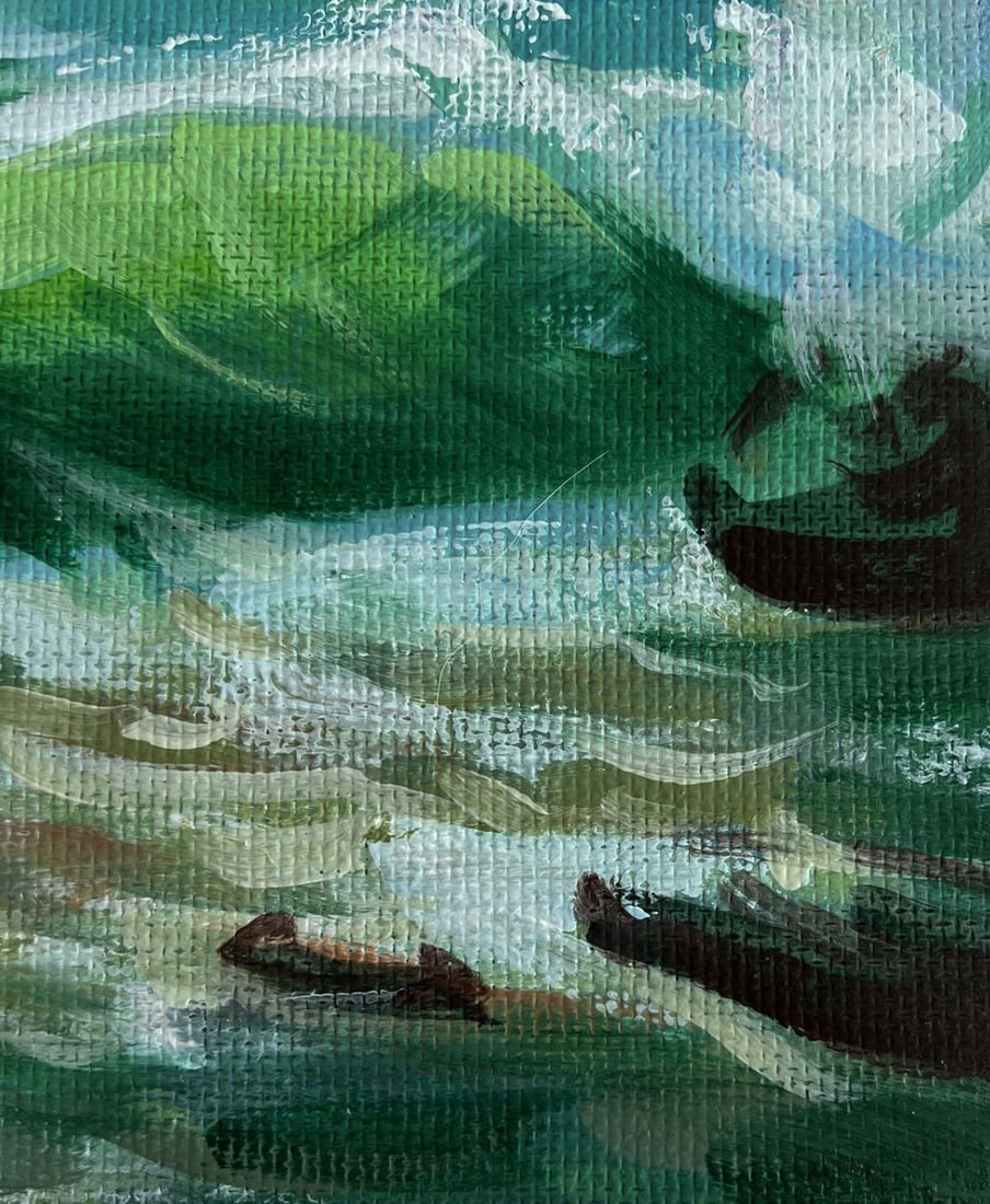 Acrylic painting Yachts are sailing in the sea Mykhailo Patskan - 8