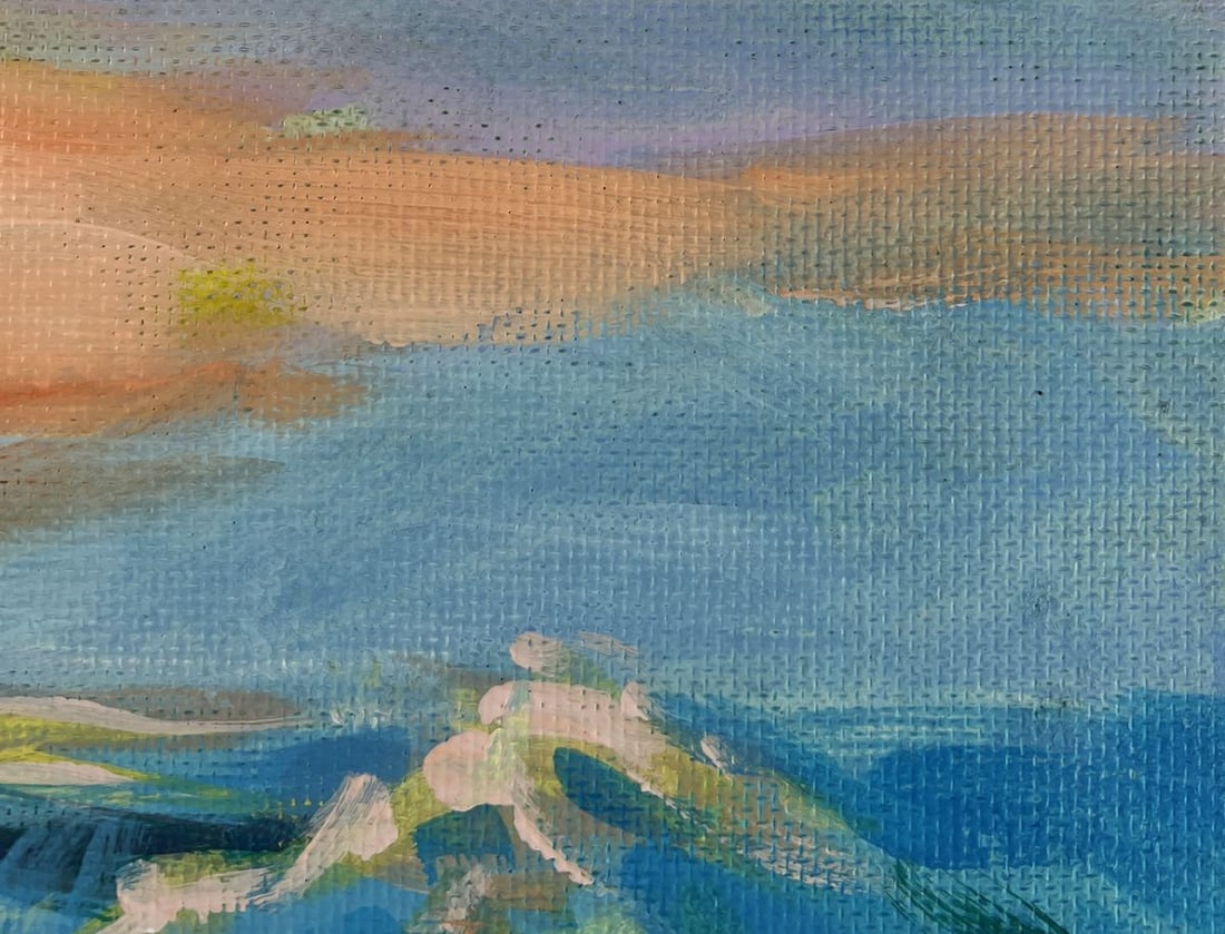 Acrylic painting Gentle waves at sunset Mykhailo Patskan - 4