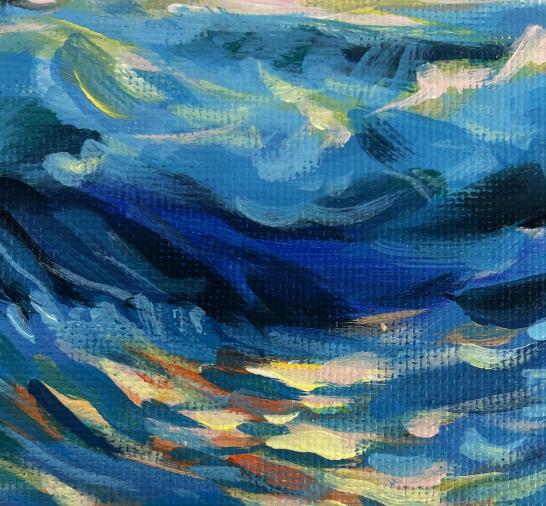 Acrylic painting Gentle waves at sunset Mykhailo Patskan - 8