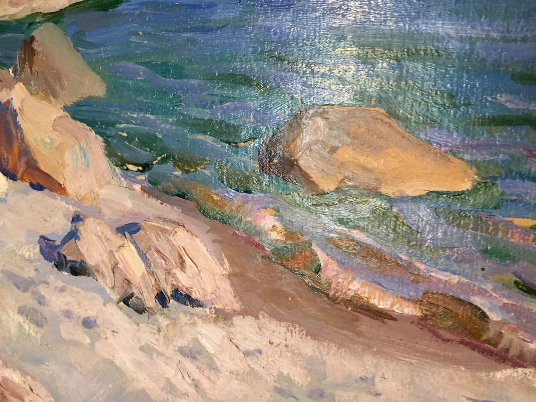 Oil painting Summer on the beach Yakov Aleksandrovich Basov - 6