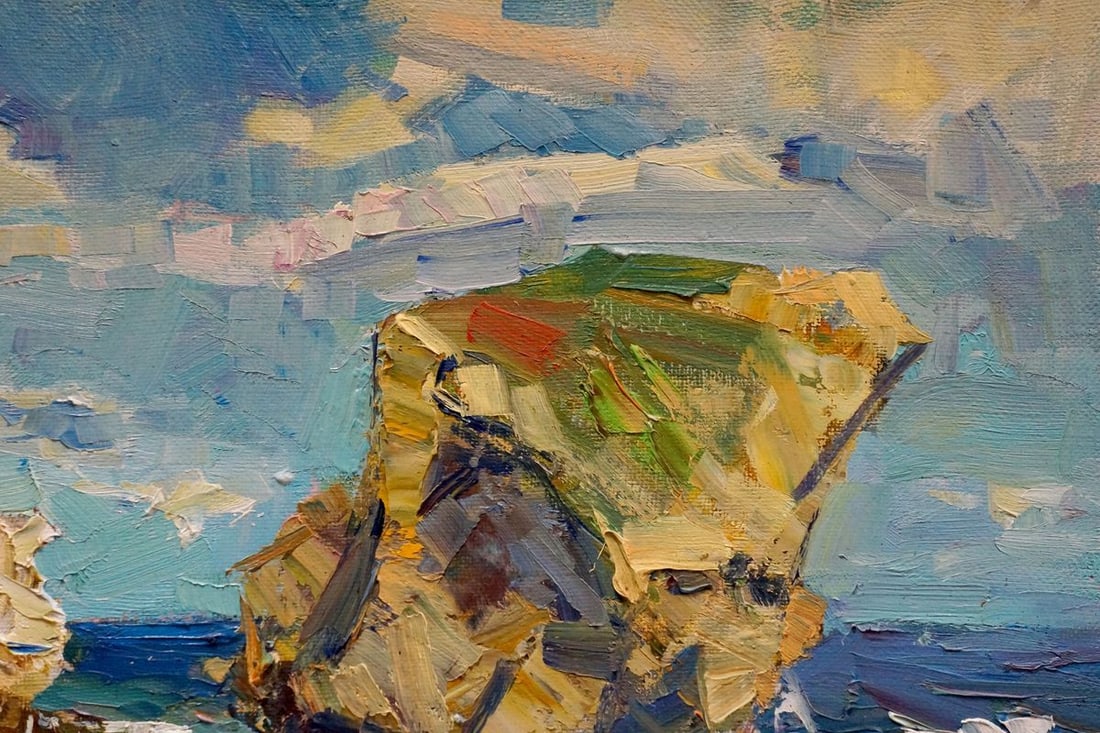 Oil painting Rocky coast Zaborovsky Leonid Alexandrovich - 4