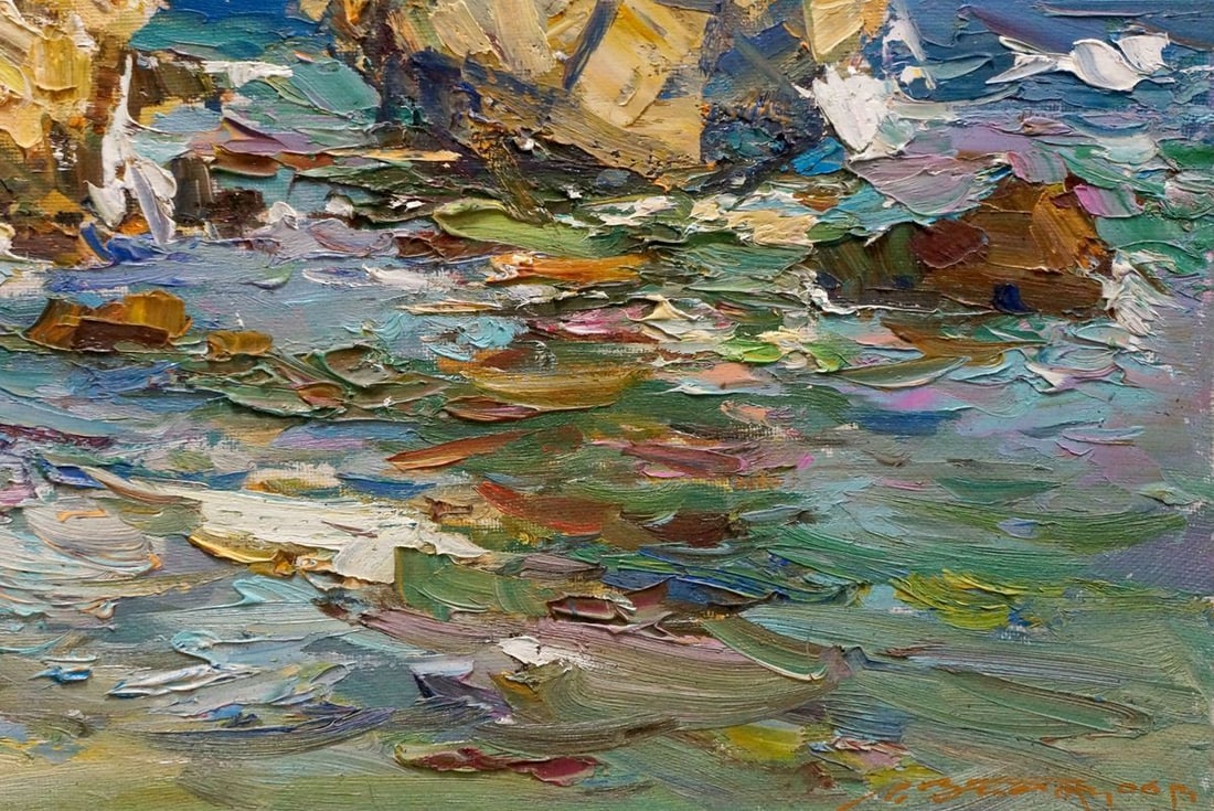 Oil painting Rocky coast Zaborovsky Leonid Alexandrovich - 5